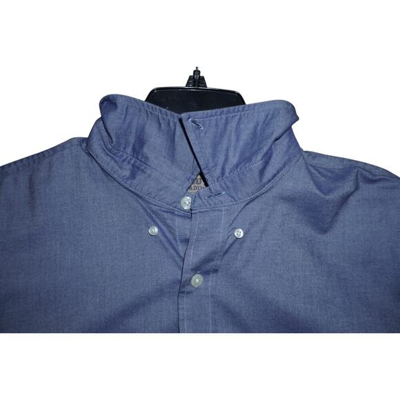 Duluth Trading Co. 2XLT Heavy-Duty Work Button-Down Shirt Navy Cotton - Picture 7 of 7